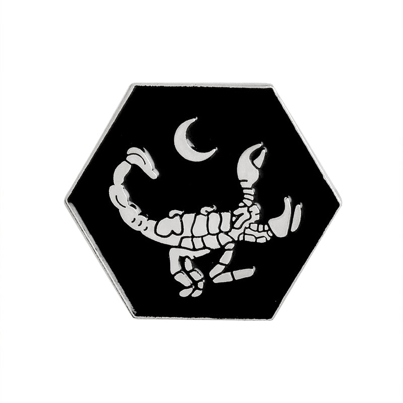 Skeleton Devil Enamel Brooch Denim clothes Pin Button Badge Dark Jewelry Gifts for Women Men friends