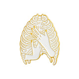 Skeleton Devil Enamel Pin Button