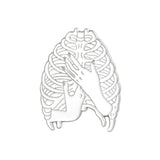 Skeleton Devil Enamel Pin Button