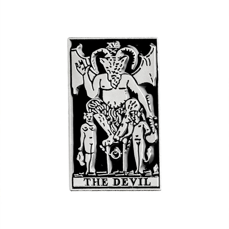 Skeleton Devil Enamel Pin Button