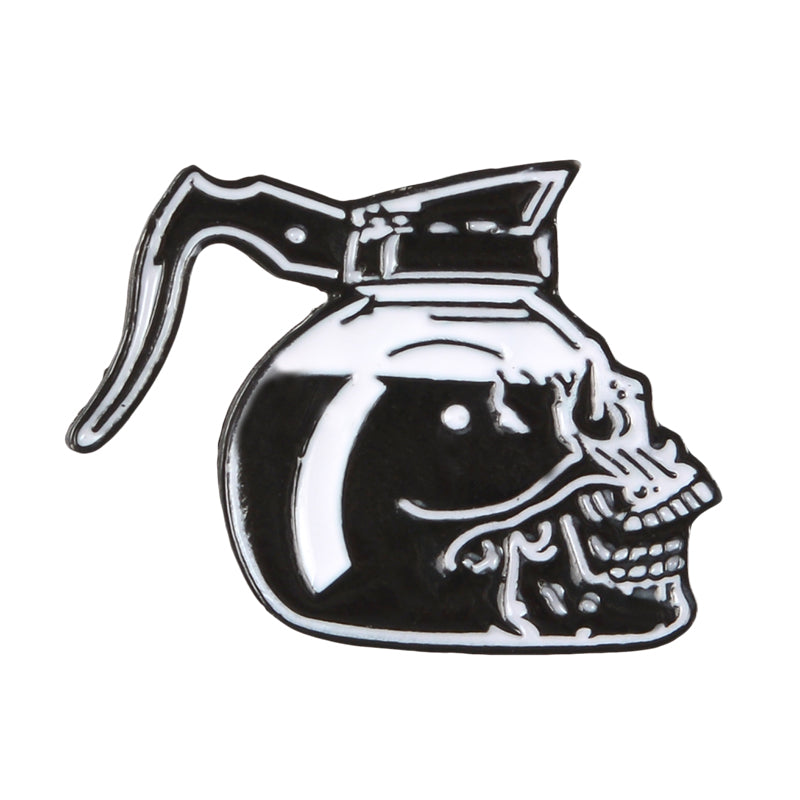 Gothic Skull Rose Flowers Japanese Warrior Pins