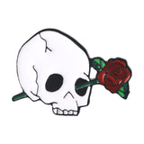 Gothic Skull Rose Flowers Japanese Warrior Pins