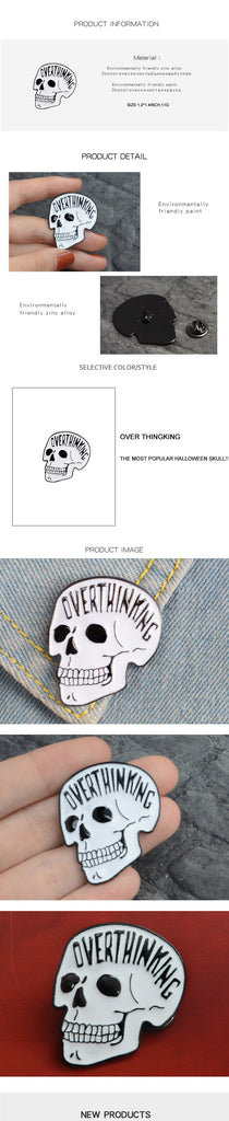 Gothic Punk Skull Hard Enamel Pin