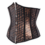 Underbust  Skull Leather Corset Bustier for Burlesque Showgirl