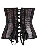 Underbust  Skull Leather Corset Bustier for Burlesque Showgirl