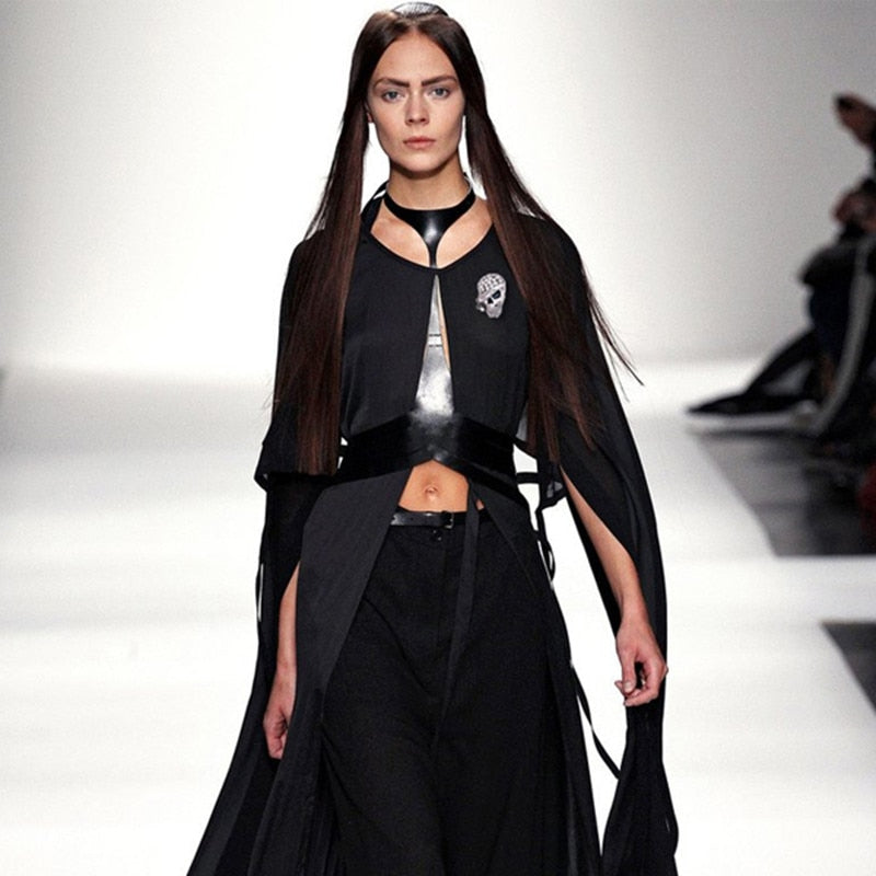 Punk Rock Gold & Silver Rhinestone Skull Brooche Pin