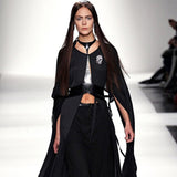 Punk Rock Gold & Silver Rhinestone Skull Brooche Pin