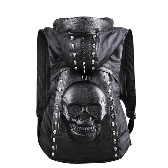 Leather clearance skull backpack