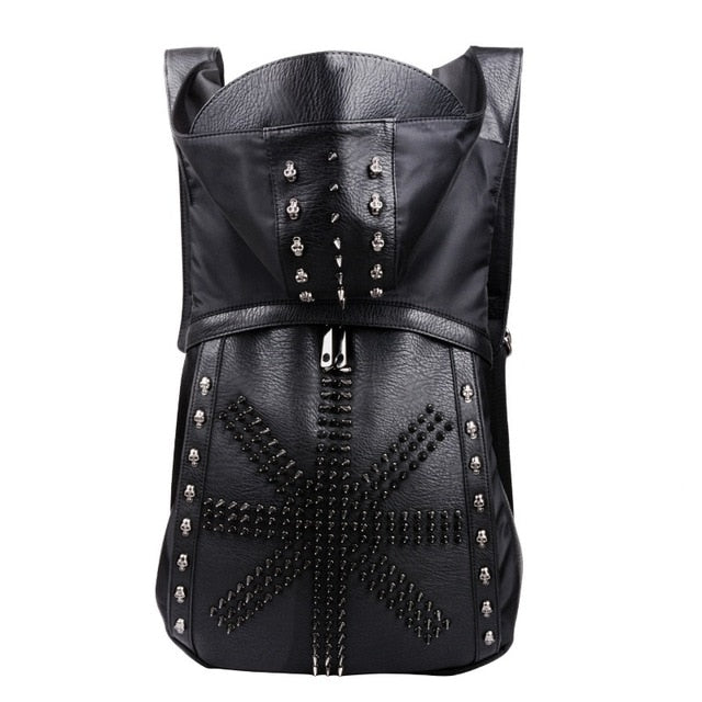 skull studs leather backpack BLACK 地雷 Amazon.com: RainboSee Women Black Studded Backpack Skull