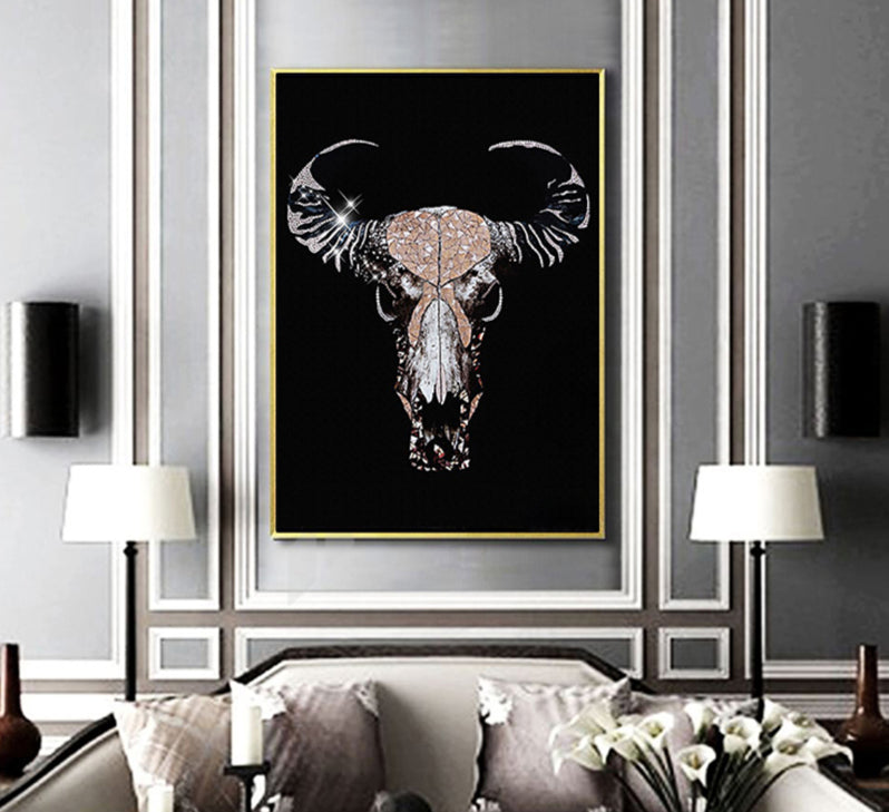 Modern Fashion Cool Skeleton Decoration Posters and Prints Canvas Art Painting Wall Pictures for Living Room Hallway Home Deccor