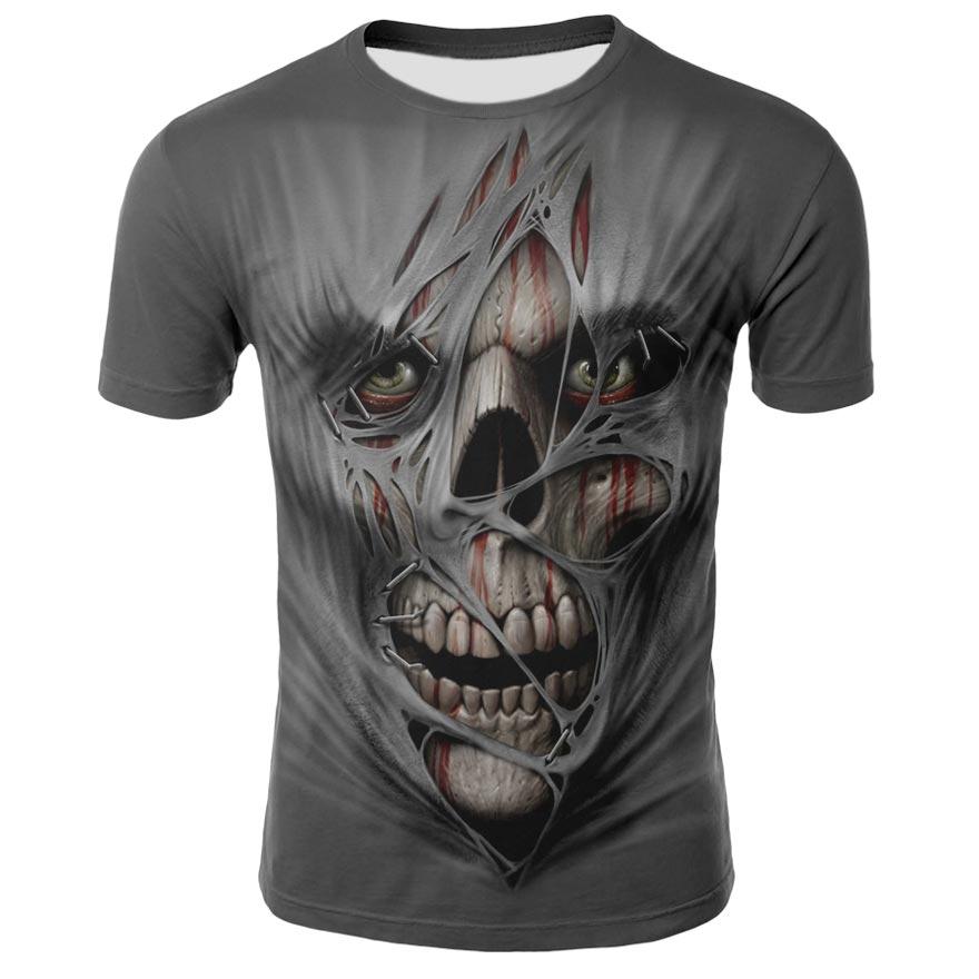 3d skull t shirt outlet