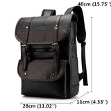 Large Capacity PU Leather Backpack