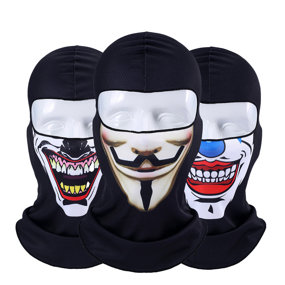 3D Orcs Clown Balaclava Joker V for Vendetta Mask Motorcycle Moto Ski Snowboard Hat Helmet Liner Biker Unisex Face Mask