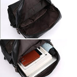 Large Capacity PU Leather Backpack