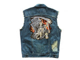 Eagle Wings Denim Biker Vest