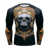 2020 Fitness Running Shirt *Rashguard Male  *Compression Long Sleeve  *Bodybuilding T Shirt *Skull 3D Print 3D T Shirt Top