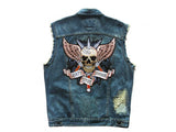 Eagle Wings Denim Biker Vest