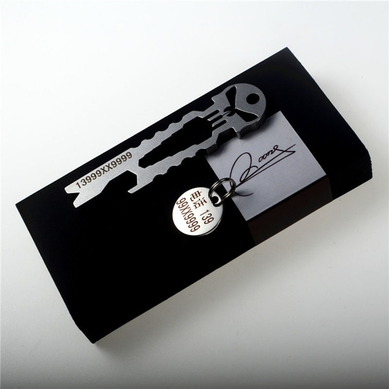 Punisher EDC Multi Function Tool Keychain *Screwdriver *Bottle Opener  *Key Chain Ring Holder 
