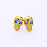 Women's Stud Earrings Jewellery - Gold & Black Studs