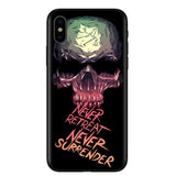 Skull Phone Case For iPhone  Soft Silicone Black  Cover