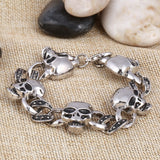 ZOSHI 316L Stainless steel Cool Men's Steel High Quality Biker Man Skull charms Bracelet Chain Factory Price Bracelets & Bangles