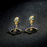 Women's Stud Earrings Jewellery - Gold & Black Studs