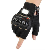 Biker half finger motorcycle gloves winter summer leather luvas para moto motorbike motocross downhill biker gloves