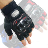 Biker half finger motorcycle gloves winter summer leather luvas para moto motorbike motocross downhill biker gloves