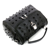 Women Real Split Sheep Leather Messenger Bag Rivet Skull Tote Handbag Travel Crossbody Bolsas Femininas Dollar Price B287