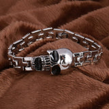 Stainless Steel Quality Bikie Skull Bracelet Set