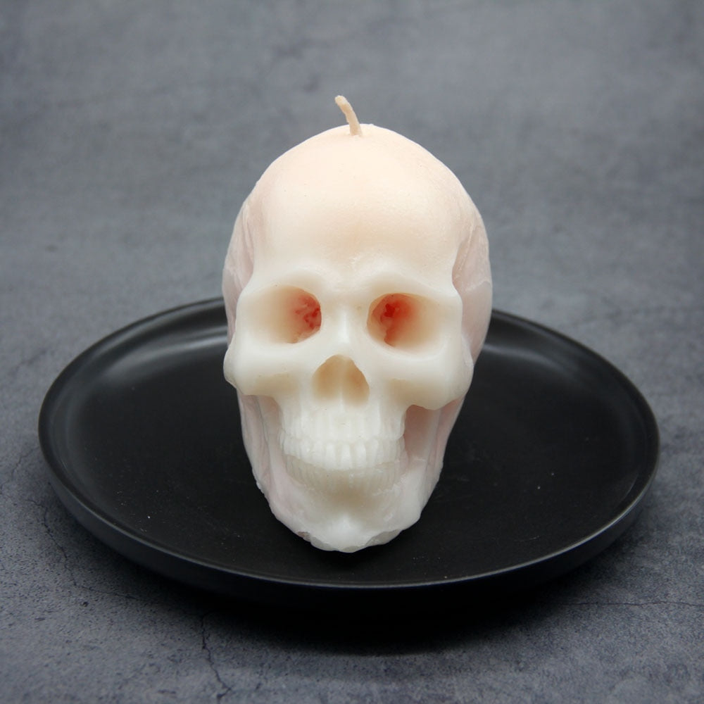 Candle Skull Head 'Crying Candles'  Halloween Large smokeless Skeleton terror candle