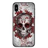 Skull Phone Case For iPhone  Soft Silicone Black  Cover