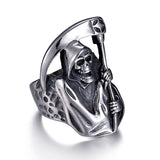 Stainless Grim Reaper Skull Ring for Men