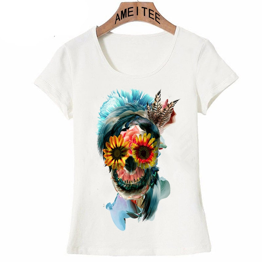 Women's Basics T-Shirt Sugar Skull Series Collection 2019 - B8734668