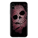 Skull Phone Case For iPhone  Soft Silicone Black  Cover