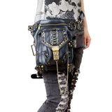 Gothic Leather Waist Pack / Drop Leg Belt Bag