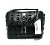 Women Real Split Sheep Leather Messenger Bag Rivet Skull Tote Handbag Travel Crossbody Bolsas Femininas Dollar Price B287