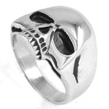 Skull Biker Ring Stainless Steel Jewelry Classic Punk Silver Black Gold Motor Biker Skull Ring Men Women SWR0036