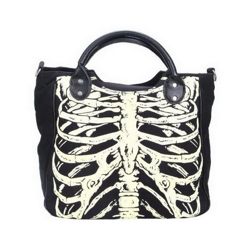  Luminous Gothic Skeleton Bones  Casual Tote