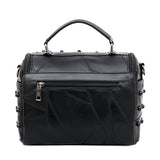 Women Real Split Sheep Leather Messenger Bag Rivet Skull Tote Handbag Travel Crossbody Bolsas Femininas Dollar Price B287