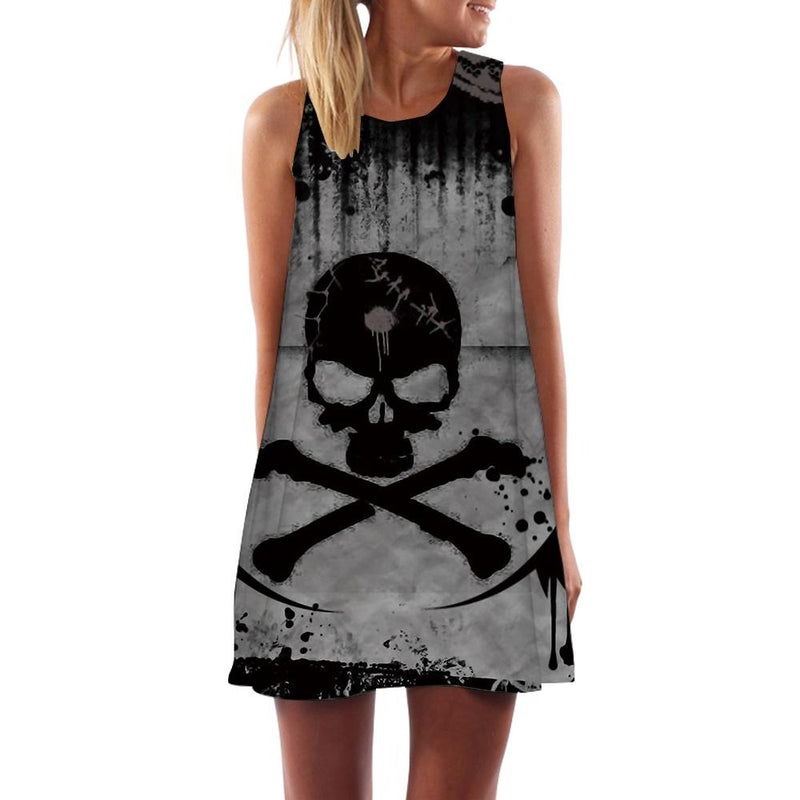 Womens *Skeleton Boho *Skull Dresss