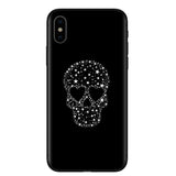 Skull Phone Case For iPhone  Soft Silicone Black  Cover