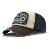 Vintage Washed Denim Cotton Distressed Motorcycle Caps Baseball Hat Face Mask Snapback Motorbike Dad Hat Moto Biker Riding Caps