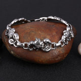 Stainless Steel Quality Bikie Skull Bracelet Set