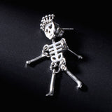 Earrings Skull Skeleton Man Women Jewelry Charms Personality Hollow Vintage Fashion Creative Hip Hop Ear