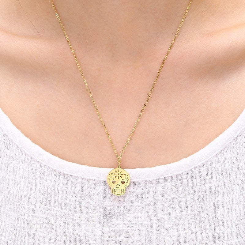 Necklace Stainless Steel Halloween Jewelry Gift For Her Gothic Minimalist Jewelry