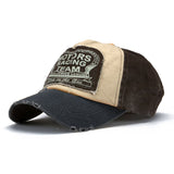 Denim Cotton Distressed Motorcycle Caps