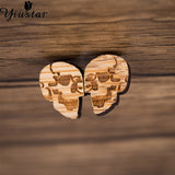 Women's Wooden Stud Earrings Jewellery - WOOD