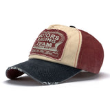 Denim Cotton Distressed Motorcycle Caps