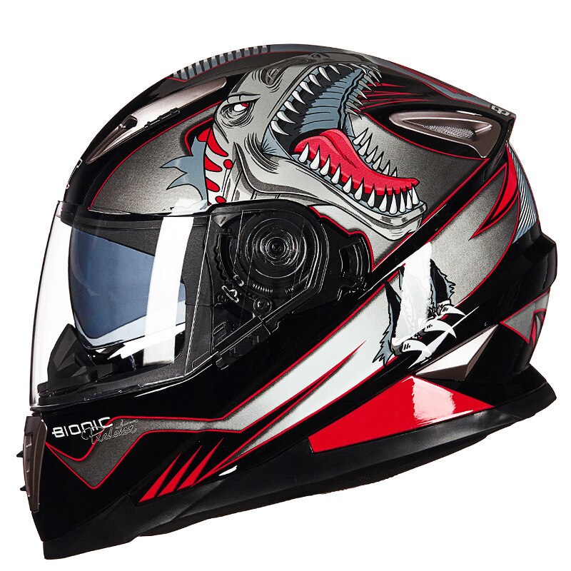 GXT SKULL Moto helmet winter Double visor Men motorcycle full face helmets motorbike M L XL size Racing helmet